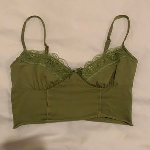 Princess Polly Green Crop Cami